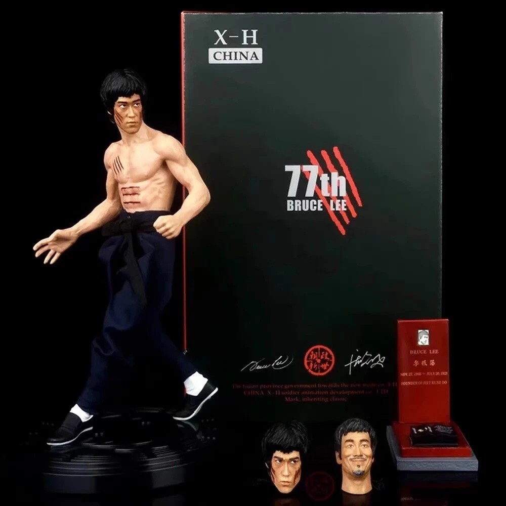 Bruce Lee 77th Anniversary Edition Statue Enter The Dragon Three-headed Figure