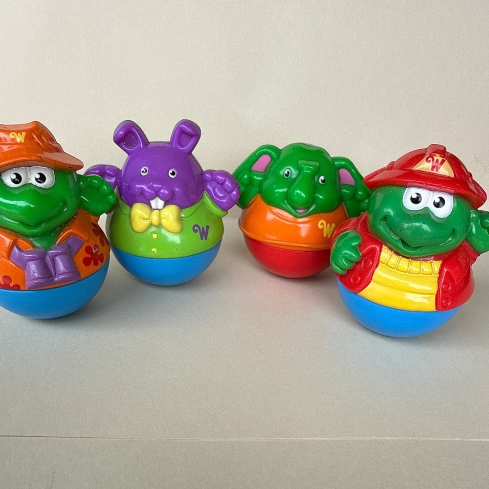 Vintage 2003 Hasbro Weebles Figures Lot of 4 Bunny Elephant Explorer Fireman