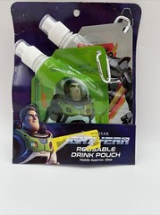 New 2 Pack Disney’s Pixar BUZZ LIGHTYEAR Reusable Drink Pouch 10oz Space Ranger