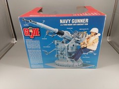 GI Joe Navy Gunner w/ 40mm Twin Mount Anti-Aircraft Hasbro 2000