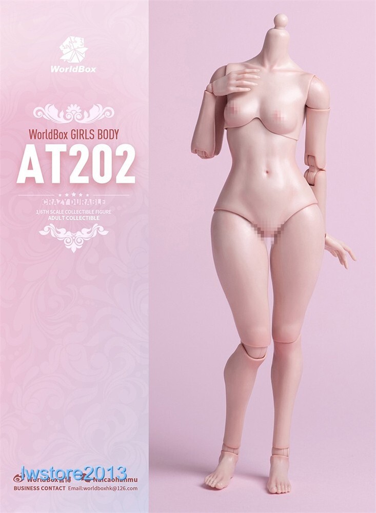 Worldbox 1:6 AT202 Pale Skin Plump Hip 12 inch Female Action Figure Body Toys