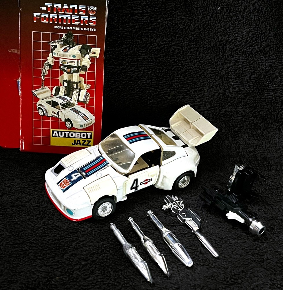 G1 1984 JAZZ • 100% COMPLETE w/BOX ART • VINTAGE G1 TRANSFORMERS