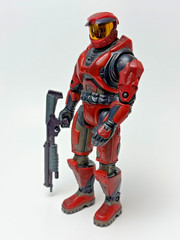Joyride Studios Halo Combat Evolved Red Spartan 8″ Action Figure 2004 CE #3
