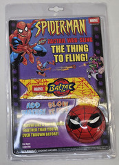 Vintage Spiderman Toy Web Shooter Water Ball 2001 Marvel Catpro Balzac NOS