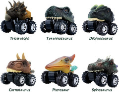 Dinosaur Toy Pull Back Cars 6 Pack Dinosaur Boy Toys Age 3,4,5,6,7 Dino T-Rex Ga