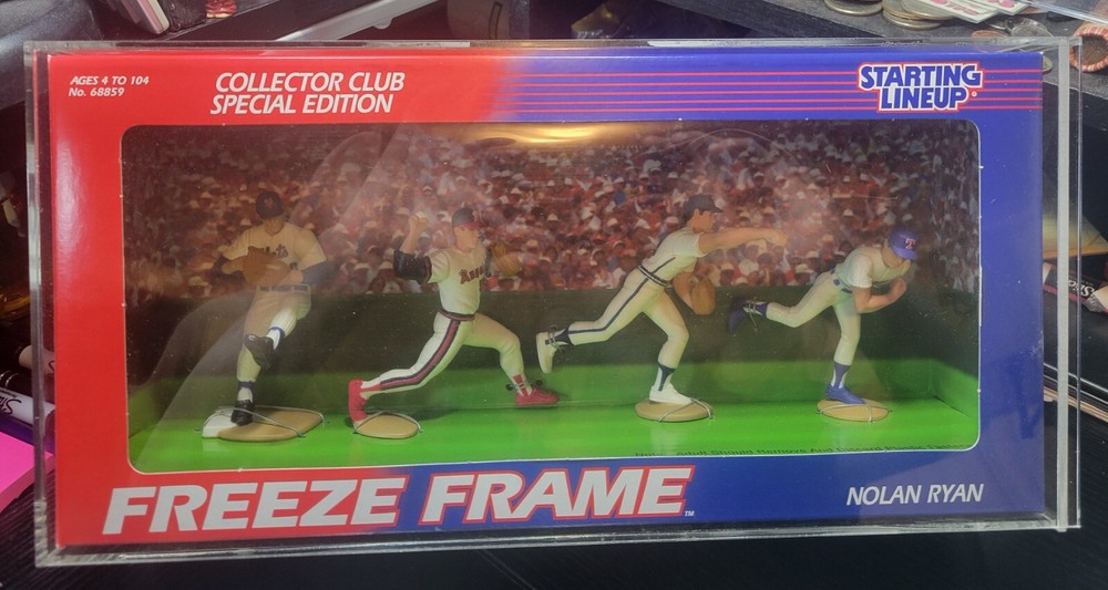 1995 Kenner Starting Lineup NOLAN RYAN FREEZE FRAME W/ACRYLIC CASE FREE SHIPPING