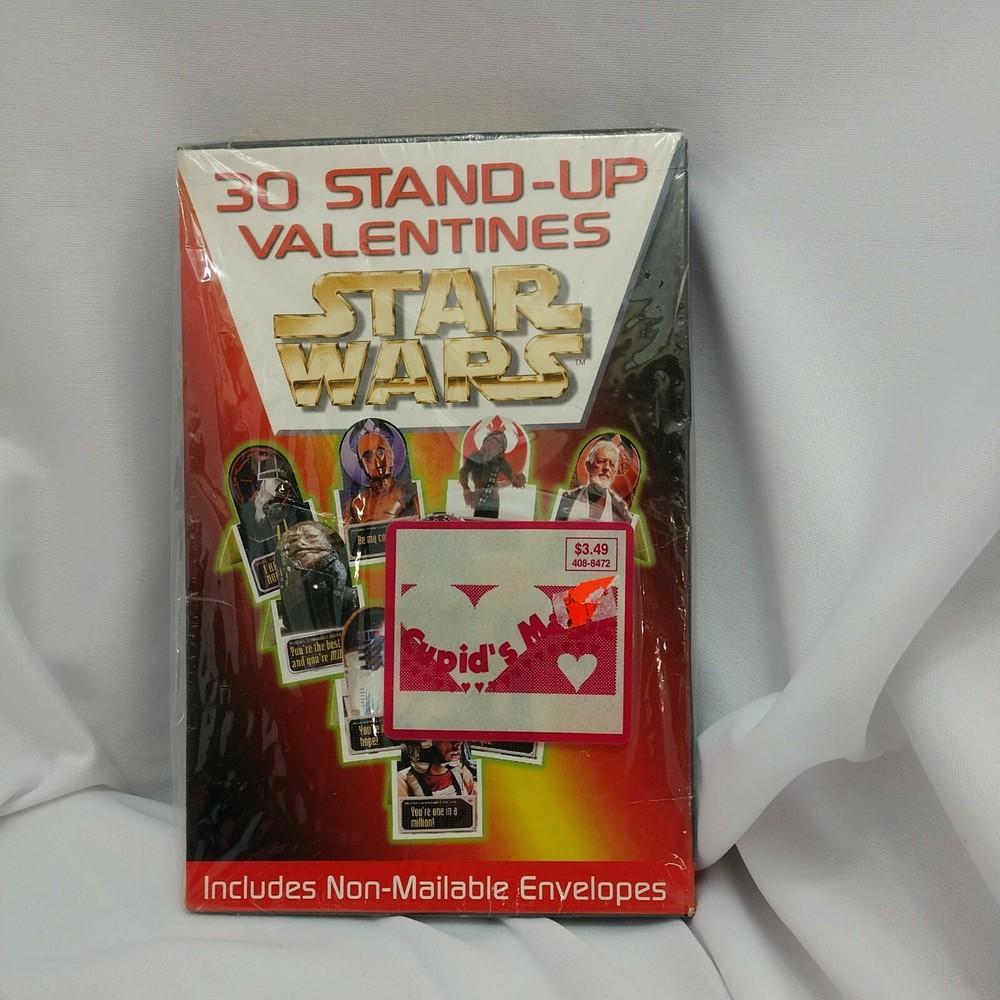 NEW Star Wars 30 Stand-Up Valentines Day Cards Factory Sealed 1997