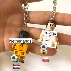 Footballer 3D Keychain, Soccer Player Figure Keyring, Cute Character Gifts