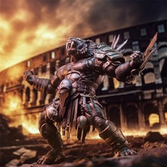 Fight for Glory Combatants Saber Toothed Tiger 1/12 Scale Xesray Studio Figure