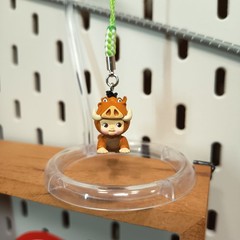 KEWPIE Baby as LION KING BOAR PUMBAA 1″ Mini Figure KEYCHAIN CHARM Toy Miniature