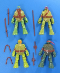 Teenage Mutant Ninja Turtles 4x Sprukits Model Kit 4″ Figures Set TMNT Complete