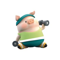 TOP Lulu The Piggy Blind Box Figures – Fitness Club Series Home Desk Decorations