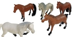 Lot of 12 Play Toy Horse Figurines Vintage & Modern Approx. 3 in + Saddle