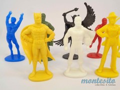 VINTAGE 1980’s GULLIVER DC COMICS SUPER HEROES x8 FIGURINES * ASSORTED COLORS
