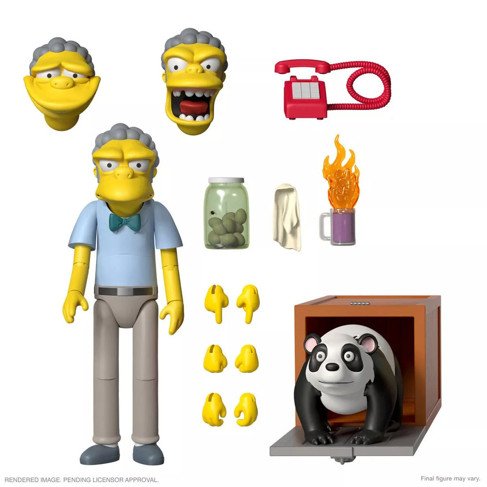 Ultimates Simpsons SUPER 7 Moe Figure Complete No packaging