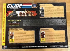 GI Joe 25th Annv SNAKE EYES VS RED NINJA TROOPERS Toys R Us Exclusive NIB