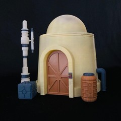 Tatooine Building Diorama #3 For 3.75 in (1:18) Figures (Painted)