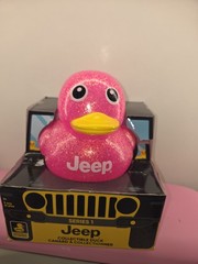 IT’S A JEEP THING Branded Logo 5″ Glitter pink Rubber COLLECTIBLE Duck Ducked