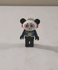 Ryan’s World Combo Panda Bear Figure Blue Vest Red Headphones 3” Just Play Toy