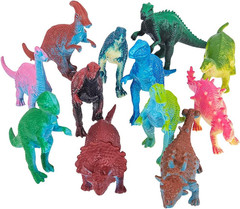 3 Inch Mini Dinosaurs, One Dozen Assorted