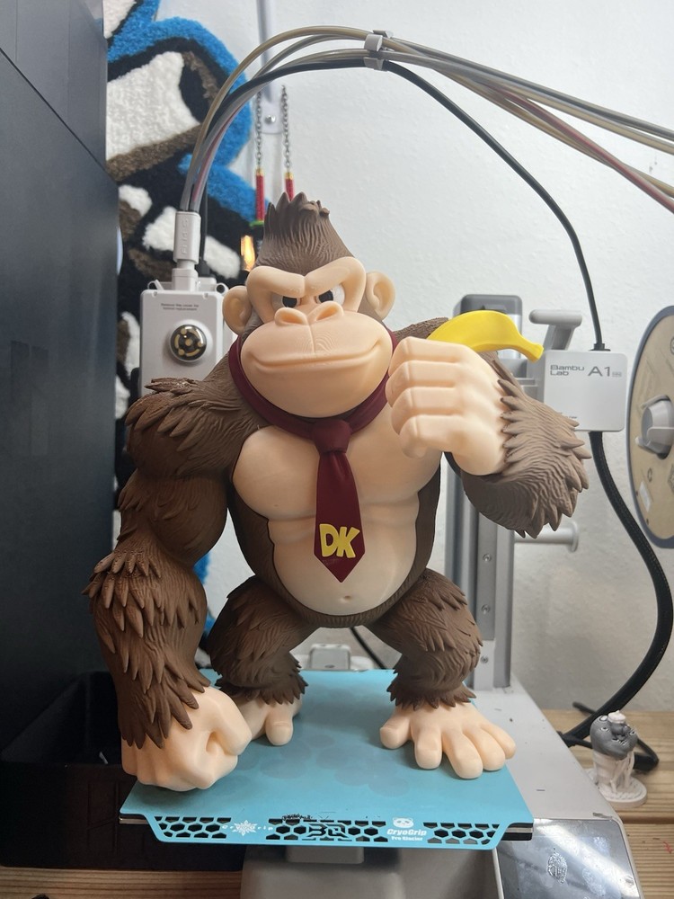 Super Mario Donkey Kong Full Custom 3d Printed Figure Display Heavy/tall 10.5in