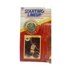 1991 Starting Lineup Magic Johnson Figurine Special Edition Collector Coin Vtg