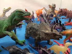 Mixed Lot 31 Piece Dinosaur Toys Plastic Resin Large & Small Pieces