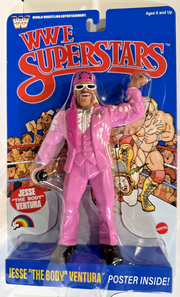 Mattel LJN Jesse The Body Ventura WWE Superstars Series 2 Blue Card