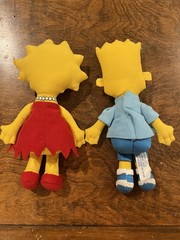 Lisa and Bart SIMPSON RAG DOLL DAN DEE 1990 Vintage