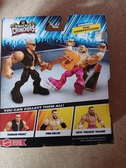 NEW! WWE Knuckle Crunchers Rebound Ring w/ Seth Rollins, The Rock & Roman Reigns