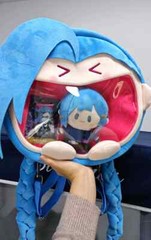 LOL Presale League of Legends Arcane Jinx Itabag Backpack 38cm Anime Head Bag