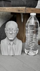 Breaking Bad Gus Fring 3D Printed Bust Statue 6.5 Inches Gray