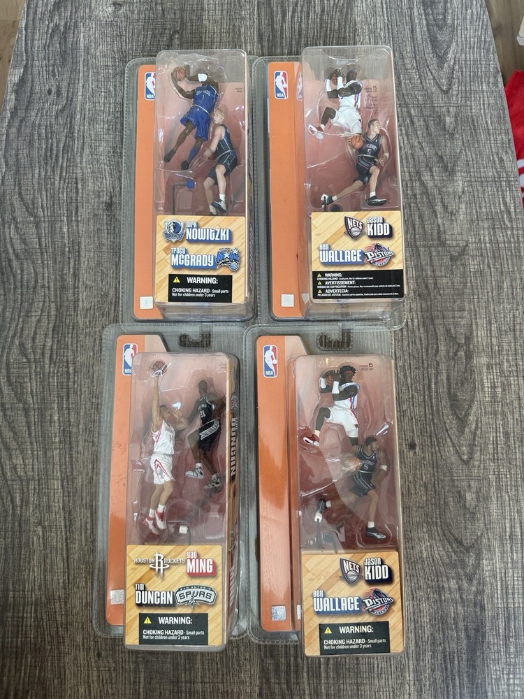 McFarlane NBA MINI SERIES 1 SET OF 4 SEALED 2-PACKS 3” INCH FIGURES 2003 – 2004