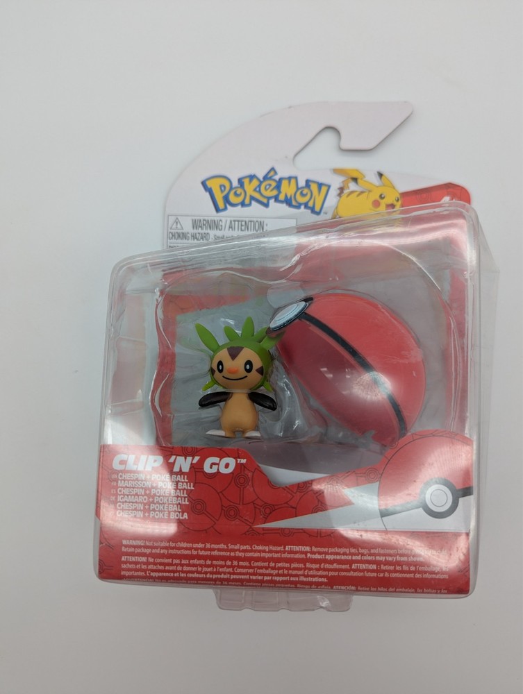 Pokemon Chespin 2″ Figure + Poke Ball Clip’N’Go Battle Ready