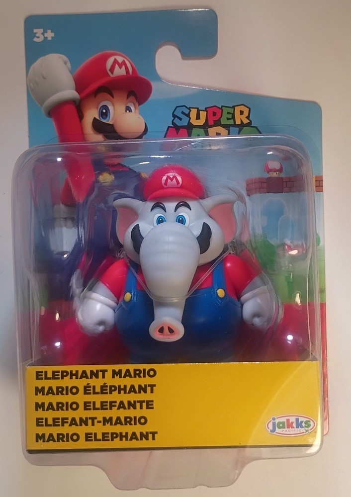Super Mario World Elephant Mario 2.5 Inch Figure New in Pack In Stock
