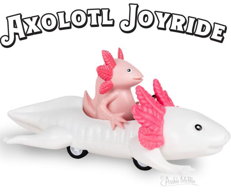 Axolotl Joyride: Cute Pink Pull Back Car Racing Child Toy – Archie McPhee