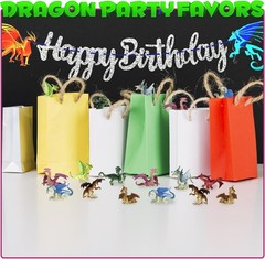 Mini Dragon Toy Figures – (Pack of 36) 2 Inch Plastic Rubbery Dragon Figurines i