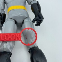 DC COMICS Batman Action Figure Gray Black Cape Yellow Belt Poseable 12in 67800