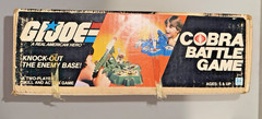 VTG 1982 Hasbro GI Joe Cobra Battle Game w/ Box & Extra Launcher Mostly Complete