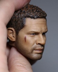 1/6 Tom Hardy Wounded Face Head Sculpt Fit 12” Muscle Figure Body