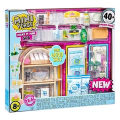 MGA’s Miniverse Make It Mini Spa Multipack 40+ Pieces Mini Wood Shelf NEW
