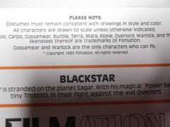 Blackstar animators character paper sheet folder Vtg 1983 Pre- Motu He-man