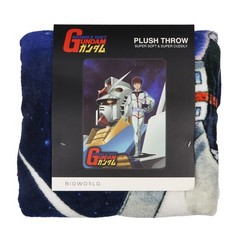 Mobile Suit Gundam Blanket Mecha and Amuro Ray Anime Design Plush Throw
