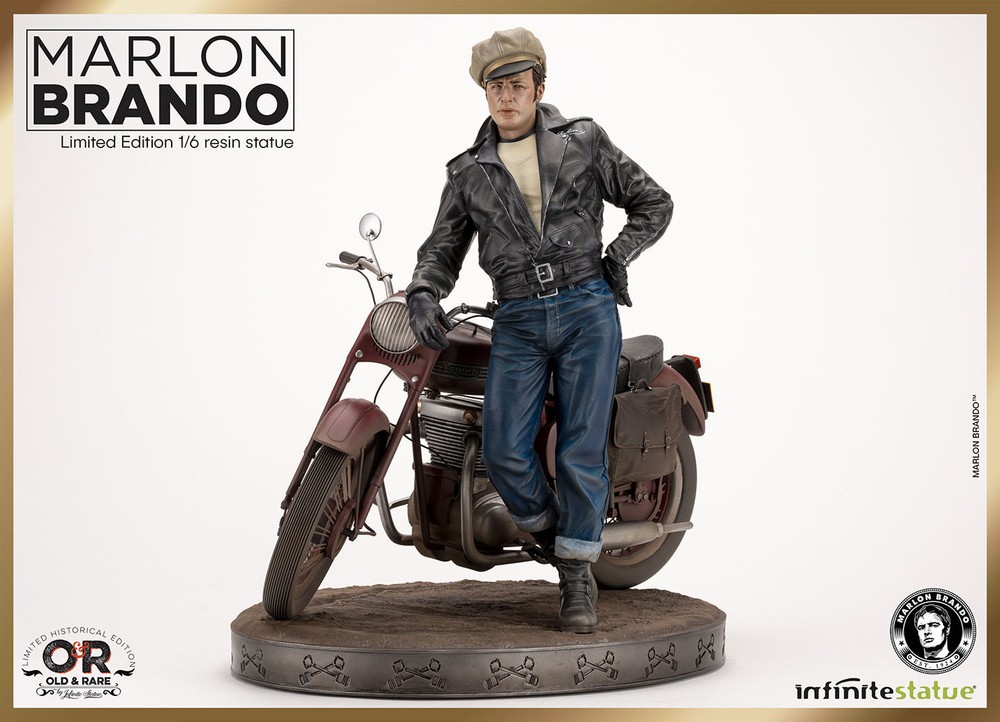 Infinite Statue Marlon Brando with Bike from The Wild One 1/6 Scale Statue New