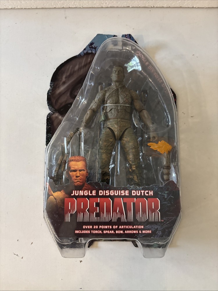 NECA Predator Jungle Disguise Dutch Action Figure Rare Item