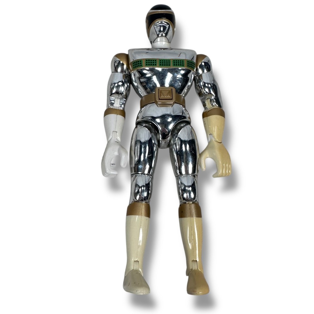 Vintage Bandai Power Rangers In Space Silver Ranger 8″ Action Figure 1998 READ