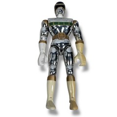 Vintage Bandai Power Rangers In Space Silver Ranger 8″ Action Figure 1998 READ