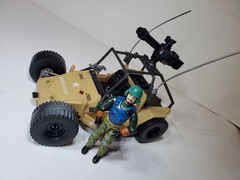 Tan AWE Striker 25th Anniversary G.I. Joe With Kitbash Driver