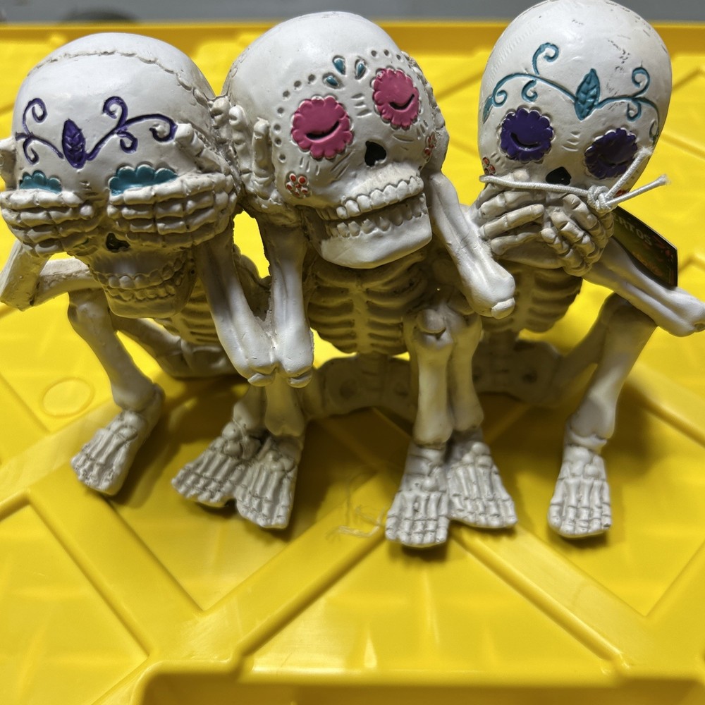 Nemesis Now Three Wise Calaveras Skeleton Figurine 20.3cm, Day Of The Dead 💀