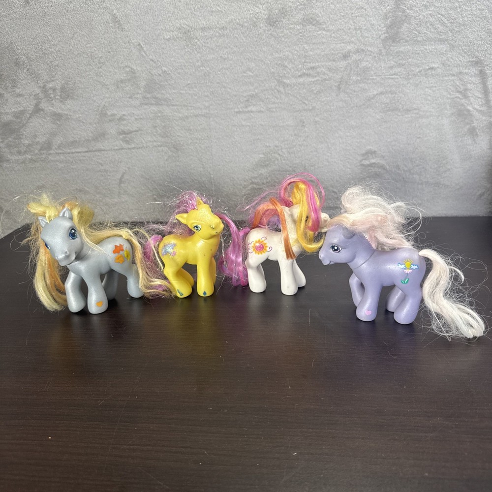 My Little Pony Generation 3 (G3) Lot of 4 Pony Figures Hasbro Vintage 2002